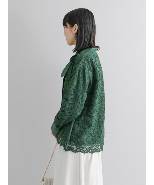 Te chichi CLASSIC(テチチクラシック)の「スカラップレースボウタイブラウス(シャツ/ブラウス・レディース・ブラック/オフホワイト/グリーン・フリ-)」の17枚目の写真