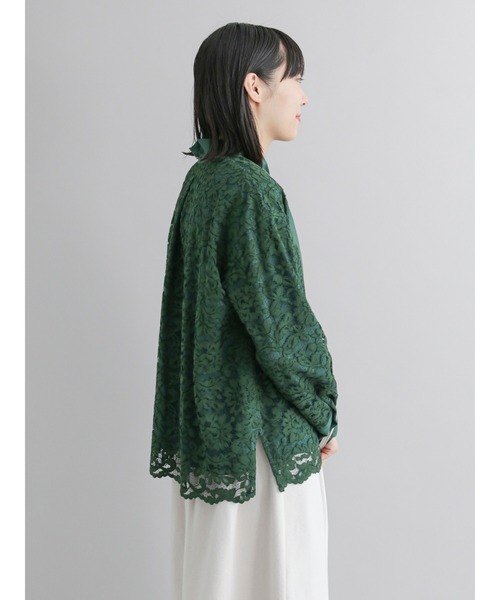 Te chichi CLASSIC(テチチクラシック)の「スカラップレースボウタイブラウス(シャツ/ブラウス・レディース・ブラック/オフホワイト/グリーン・フリ-)」の13枚目の写真