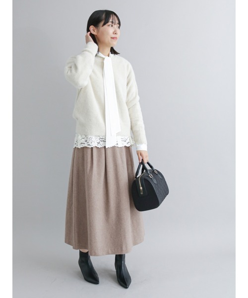 Te chichi CLASSIC(テチチクラシック)の「スカラップレースボウタイブラウス(シャツ/ブラウス・レディース・ブラック/オフホワイト/グリーン・フリ-)」の16枚目の写真