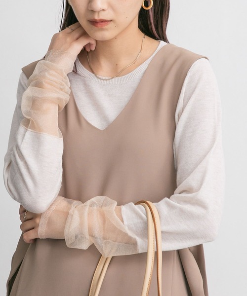 KBF（ケイビーエフ）の「ガラススリーブニット（ニット/セーター・レディース・ベージュ系その他/ブラウン系その他/ブラック系その他・ONE）」の18枚目の写真