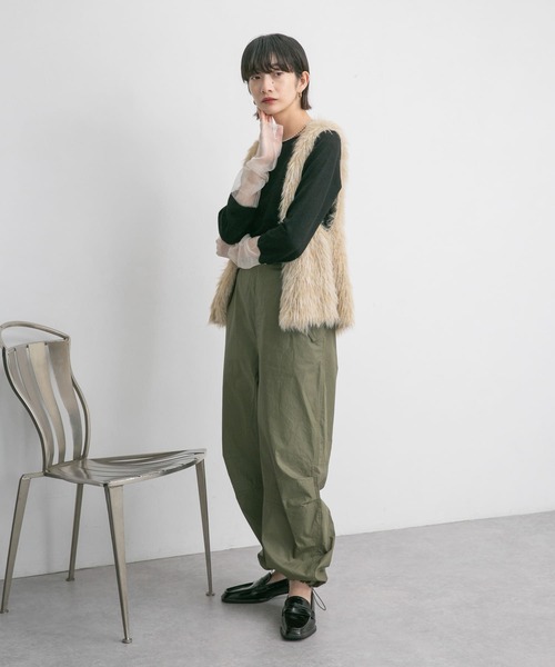 KBF（ケイビーエフ）の「ガラススリーブニット（ニット/セーター・レディース・ベージュ系その他/ブラウン系その他/ブラック系その他・ONE）」の6枚目の写真