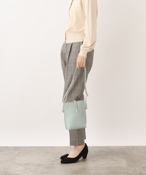 grove（グローブ）の「◆ヒネリサイドノットミニショルダー（ショルダーバッグ・レディース・ライトグリーン/ライトグレー/ブラック/オフホワイト・00）」の18枚目の写真