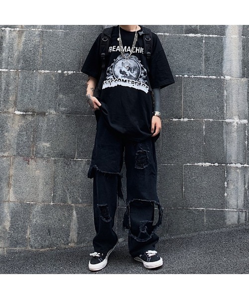 DEVICE(デバイス)の「ルーズデザイン ダメージ デニムパンツ(デニムパンツ・メンズ・ブラック/ブルー・FREE)」の18枚目の写真