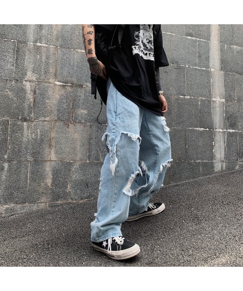 DEVICE(デバイス)の「ルーズデザイン ダメージ デニムパンツ(デニムパンツ・メンズ・ブラック/ブルー・FREE)」の9枚目の写真