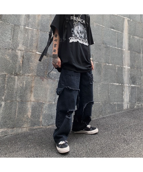 DEVICE(デバイス)の「ルーズデザイン ダメージ デニムパンツ(デニムパンツ・メンズ・ブラック/ブルー・FREE)」の10枚目の写真