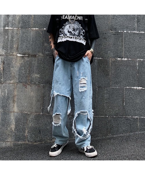 DEVICE(デバイス)の「ルーズデザイン ダメージ デニムパンツ(デニムパンツ・メンズ・ブラック/ブルー・FREE)」の17枚目の写真