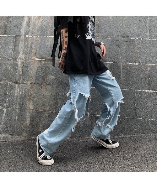 DEVICE(デバイス)の「ルーズデザイン ダメージ デニムパンツ(デニムパンツ・メンズ・ブラック/ブルー・FREE)」の12枚目の写真