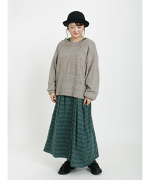 Samansa Mos2 | 花柄胸元ピンタックワンピース(ワンピース)