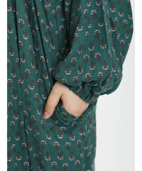 Samansa Mos2（サマンサ モスモス）の「花柄胸元ピンタックワンピース（ワンピース・レディース・ブラック/グリーン/ボルドー・ﾌﾘ-）」の16枚目の写真