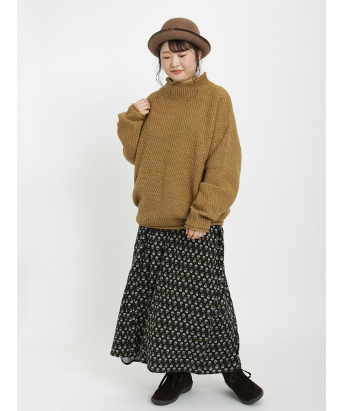 Samansa Mos2（サマンサ モスモス）の「花柄胸元ピンタックワンピース（ワンピース・レディース・ブラック/グリーン/ボルドー・ﾌﾘ-）」の21枚目の写真