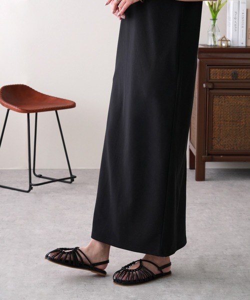 IAMUSE（アイアミューズ）の「クロスデザインストラップ　オーバル編みメッシュサンダル S0796【IAMUSE】（サンダル・レディース・ブラック/アイボリー・40/38/39/36/37）」の21枚目の写真