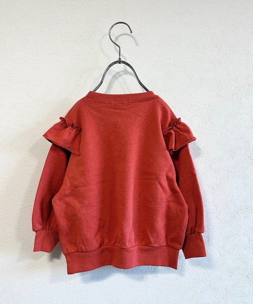 Life Support Products（ライフサポートプロダクツ）の「ボリュームフリルトレーナー（80～150cm）（スウェット・キッズ・レッド/ラベンダー/チャコール/オフホワイト・80/90/95/100/110/120/130/140/150）」の5枚目の写真