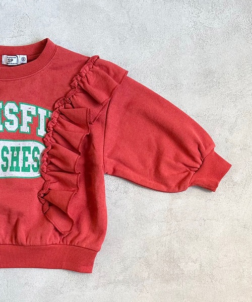 Life Support Products（ライフサポートプロダクツ）の「ボリュームフリルトレーナー（80～150cm）（スウェット・キッズ・レッド/ラベンダー/チャコール/オフホワイト・80/90/95/100/110/120/130/140/150）」の6枚目の写真