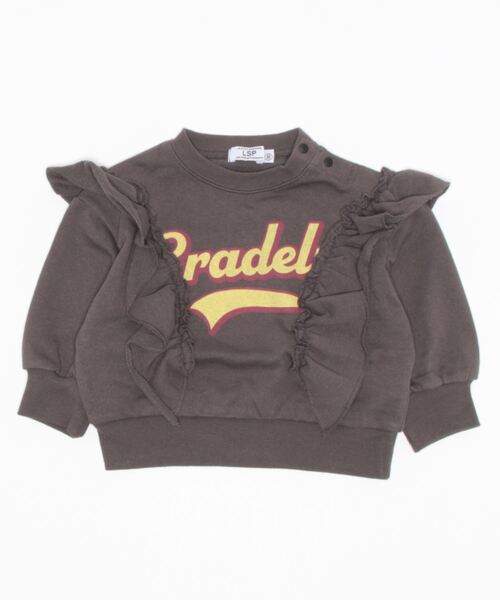 Life Support Products（ライフサポートプロダクツ）の「ボリュームフリルトレーナー（80～150cm）（スウェット・キッズ・レッド/ラベンダー/チャコール/オフホワイト・80/90/95/100/110/120/130/140/150）」の10枚目の写真