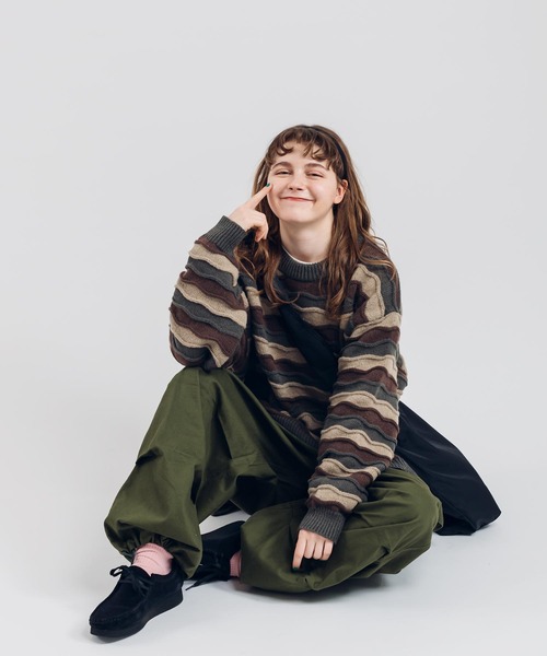 MUHET（ミュエータ）の「【２WAY仕様】サスペンダー付きミリタリーパンツ（その他パンツ・レディース・オフホワイト/カーキ・X-LARGE/MEDIUM/SMALL）」の6枚目の写真