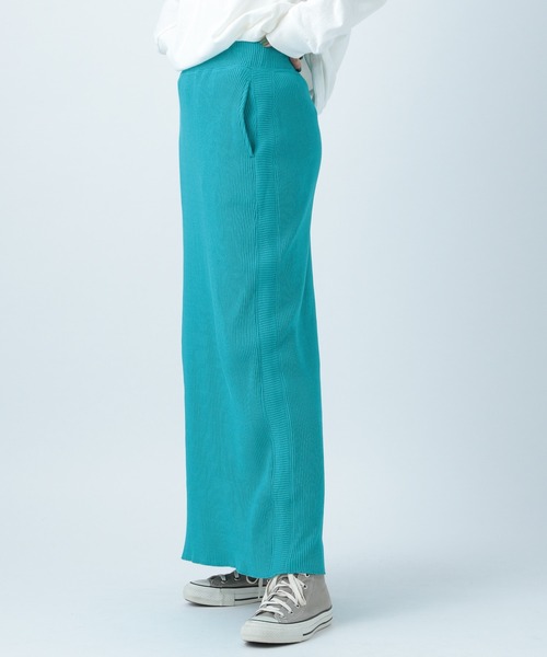 BAYFLOW（ベイフロー）の「リブタイトスカート（スカート・レディース・ライトグレー/ブラック/ターコイズブルー/グリーン系1/パープル・SMALL/MEDIUM）」の12枚目の写真