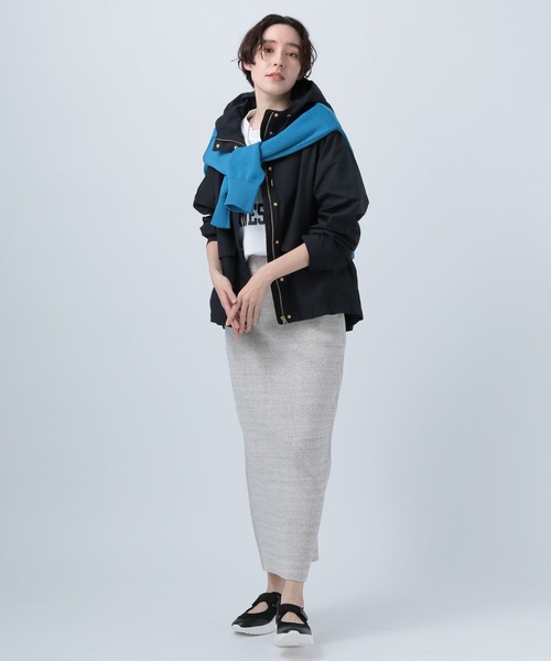 BAYFLOW（ベイフロー）の「リブタイトスカート（スカート・レディース・ライトグレー/ブラック/ターコイズブルー/グリーン系1/パープル・SMALL/MEDIUM）」の7枚目の写真