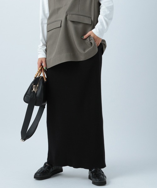 BAYFLOW（ベイフロー）の「リブタイトスカート（スカート・レディース・ライトグレー/ブラック/ターコイズブルー/グリーン系1/パープル・SMALL/MEDIUM）」の20枚目の写真