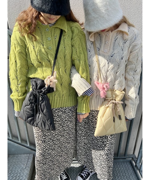 WC（ダブル シー）の「キルティング巾着ショルダー（ショルダーバッグ