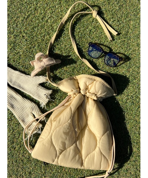 WC（ダブル シー）の「キルティング巾着ショルダー（ショルダーバッグ・レディース・ブラック/ベージュ/カーキ・FREE）」の20枚目の写真