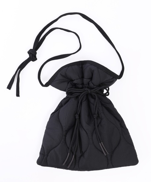 WC（ダブル シー）の「キルティング巾着ショルダー（ショルダーバッグ・レディース・ブラック/ベージュ/カーキ・FREE）」の14枚目の写真