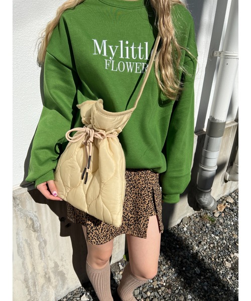 WC（ダブル シー）の「キルティング巾着ショルダー（ショルダーバッグ・レディース・ブラック/ベージュ/カーキ・FREE）」の8枚目の写真