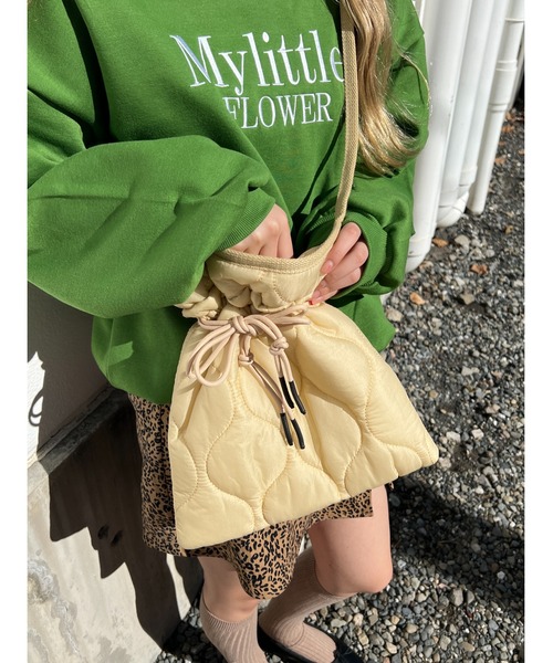 WC（ダブル シー）の「キルティング巾着ショルダー（ショルダーバッグ・レディース・ブラック/ベージュ/カーキ・FREE）」の15枚目の写真