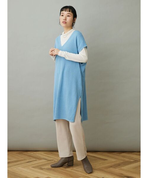 CRAFT STANDARD BOUTIQUE（クラフトスタンダードブティック）の「ジレニットワンピース（ワンピース・レディース・イエロー/ブラック/サックスブルー・FREE）」の16枚目の写真