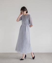 【新品】Kaene ジャガードパイピングドレス ワンピース 完売品 38 ジャガードパイピングドレス kaene