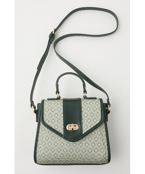 MOUSSY（マウジー）の「MONOGRAM MINI SHOULDER バッグ（ショルダーバッグ・レディース・ブラウン/ライトグリーン/ベージュ・FREE）」の3枚目の写真