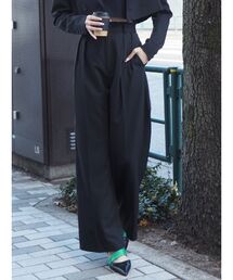 EVRIS | タックワイドパンツ【セットアップ着用可能】(その他パンツ)