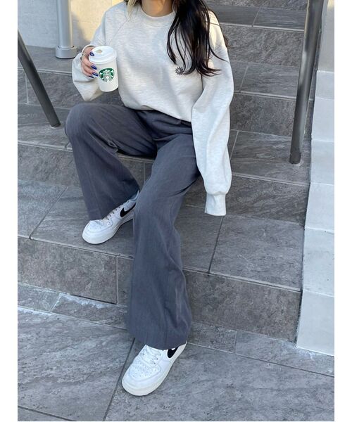 EVRIS（エヴリス）の「タックワイドパンツ【セットアップ着用可能】（その他パンツ・レディース・パープル/ブラック/グレー・SMALL/MEDIUM）」の6枚目の写真