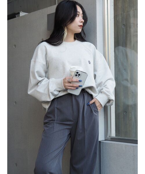 EVRIS（エヴリス）の「タックワイドパンツ【セットアップ着用可能】（その他パンツ・レディース・パープル/ブラック/グレー・SMALL/MEDIUM）」の8枚目の写真