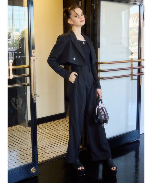 EVRIS（エヴリス）の「タックワイドパンツ【セットアップ着用可能】（その他パンツ・レディース・パープル/ブラック/グレー・SMALL/MEDIUM）」の16枚目の写真