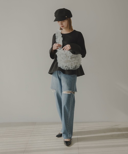 rectangle（レクタングル）の「スラッシュカットデニムパンツ（デニムパンツ・レディース・ライトブルー/ブルー/オフホワイト・SMALL/MEDIUM）」の18枚目の写真