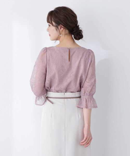 PROPORTION BODY DRESSING（プロポーションボディドレッシング）の「チュールエンブロイダリーブラウス / 1213110306（シャツ/ブラウス・レディース・ピンク/グレー/カーキ・MEDIUM/SMALL）」の6枚目の写真