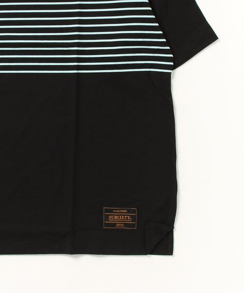 Subciety（サブサエティ）の「WIDE BORDER TEE（Tシャツ/カットソー・メンズ・グリーン/ホワイト/ブラック・MEDIUM/LARGE/X-LARGE）」の12枚目の写真
