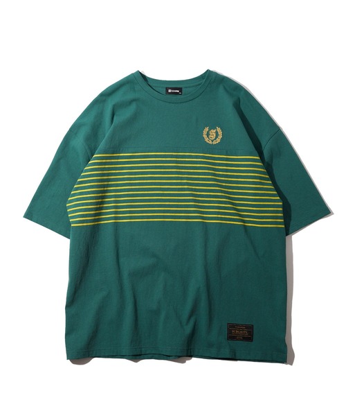 Subciety（サブサエティ）の「WIDE BORDER TEE（Tシャツ/カットソー・メンズ・グリーン/ホワイト/ブラック・MEDIUM/LARGE/X-LARGE）」の15枚目の写真