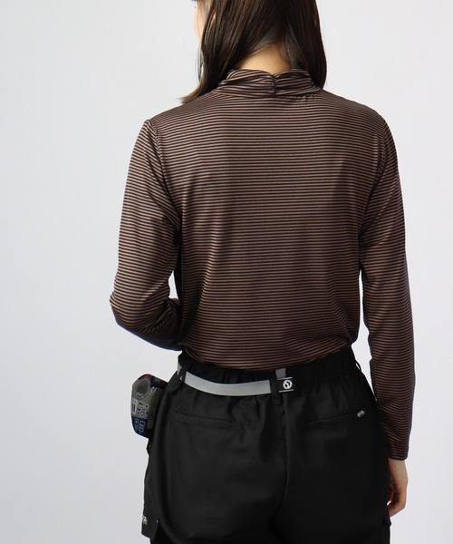 BRODIAEA(ブローディア)の「BRODIAEA テンセルボーダー スーパーストレッチ プルオーバー(Tシャツ/カットソー・レディース・グリーン/ブラック系その他/杢グレー/コーラル/ネイビー系/ワイン/レッド系その他/ライトブルー/ブラック/ネイビー・40)」の14枚目の写真