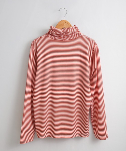 BRODIAEA(ブローディア)の「BRODIAEA テンセルボーダー スーパーストレッチ プルオーバー(Tシャツ/カットソー・レディース・グリーン/ブラック系その他/杢グレー/コーラル/ネイビー系/ワイン/レッド系その他/ライトブルー/ブラック/ネイビー・40)」の21枚目の写真
