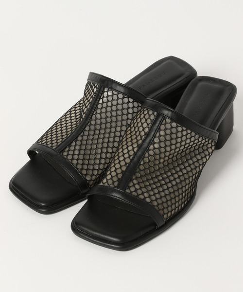 PAGEBOY（ページボーイ）の「スクエアメッシュサンダル（サンダル・レディース・ブラック/オフホワイト・M/L）」の6枚目の写真
