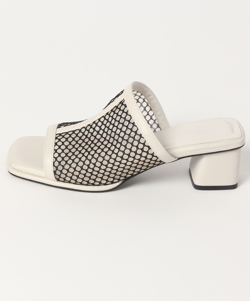 PAGEBOY（ページボーイ）の「スクエアメッシュサンダル（サンダル・レディース・ブラック/オフホワイト・M/L）」の8枚目の写真