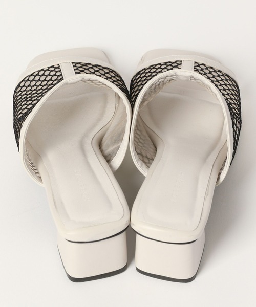 PAGEBOY（ページボーイ）の「スクエアメッシュサンダル（サンダル・レディース・ブラック/オフホワイト・M/L）」の9枚目の写真