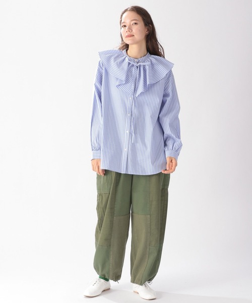 ブラウス シャツ ラッフルカラー 2WAY ブラウス レディース niko and（ニコアンド）の「ラッフルカラー2WAYブラウス
