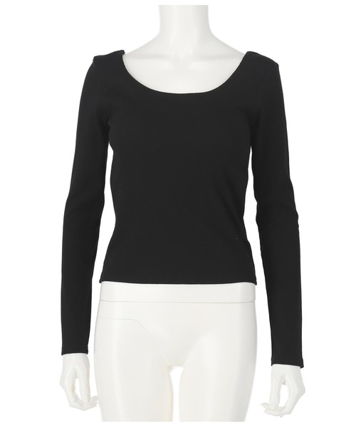 ANAP(アナップ)の「【パット付き】リブロングスリーブトップス(Tシャツ/カットソー・レディース・ホワイト/ブラック/ライトベージュ・FREE)」の14枚目の写真