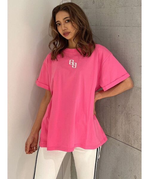 GYDA（ジェイダ）の「APPETIZINGダメージBIG Tシャツ（Tシャツ/カットソー・レディース・ピンク/チャコールグレー/オフホワイト・FREE）」の6枚目の写真