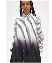 FRED PERRY リブカラー シャツ ドレス ワンピース ストライプ 襟 FRED PERRY - リブカラーストライプシャツ - Sheth Online Store