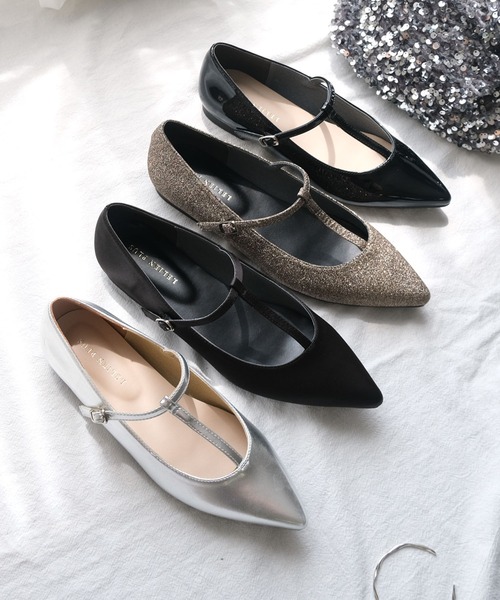 AmiAmi（アミアミ）の「メリージェーンTストラップパンプス/ポインテッドトゥ（パンプス・レディース・グレイッシュベージュ/アイボリー/シルバー/ブラック/ブラック系その他/シルバー系その他/ブラック系その他2/ブロンズ/ベージュ・L/LL/M/S/3L）」の17枚目の写真