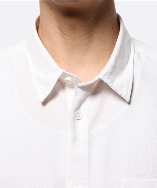 HARE(ハレ)の「フレンチリネンシャツ7分袖(HARE)(シャツ/ブラウス・メンズ・ライトグレー/ブルー/ネイビー/オフホワイト/グレー系その他・LARGE/SMALL/MEDIUM)」の11枚目の写真