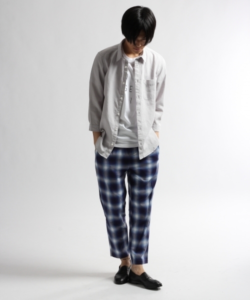 HARE(ハレ)の「フレンチリネンシャツ7分袖(HARE)(シャツ/ブラウス・メンズ・ライトグレー/ブルー/ネイビー/オフホワイト/グレー系その他・LARGE/SMALL/MEDIUM)」の15枚目の写真